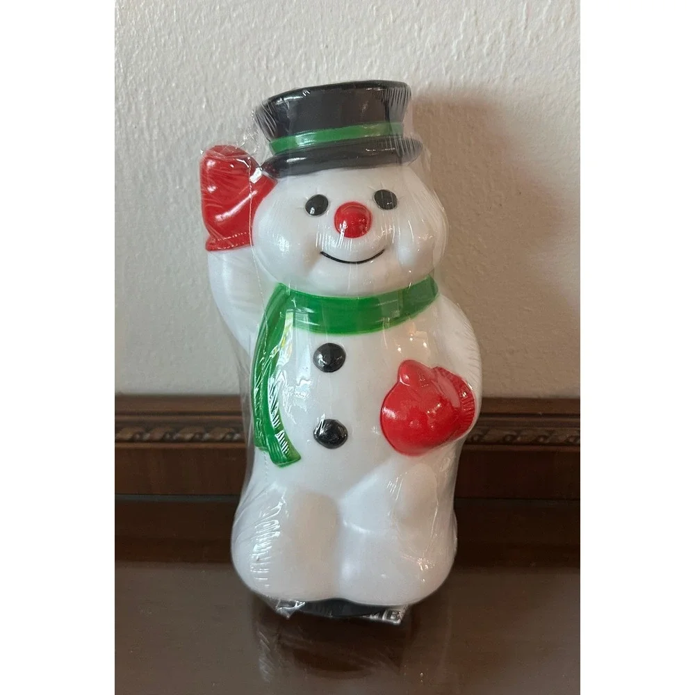 NOS Vtg General Foam Plastics Snowman Blow Mold 9'' Light Topper Christmas Decor